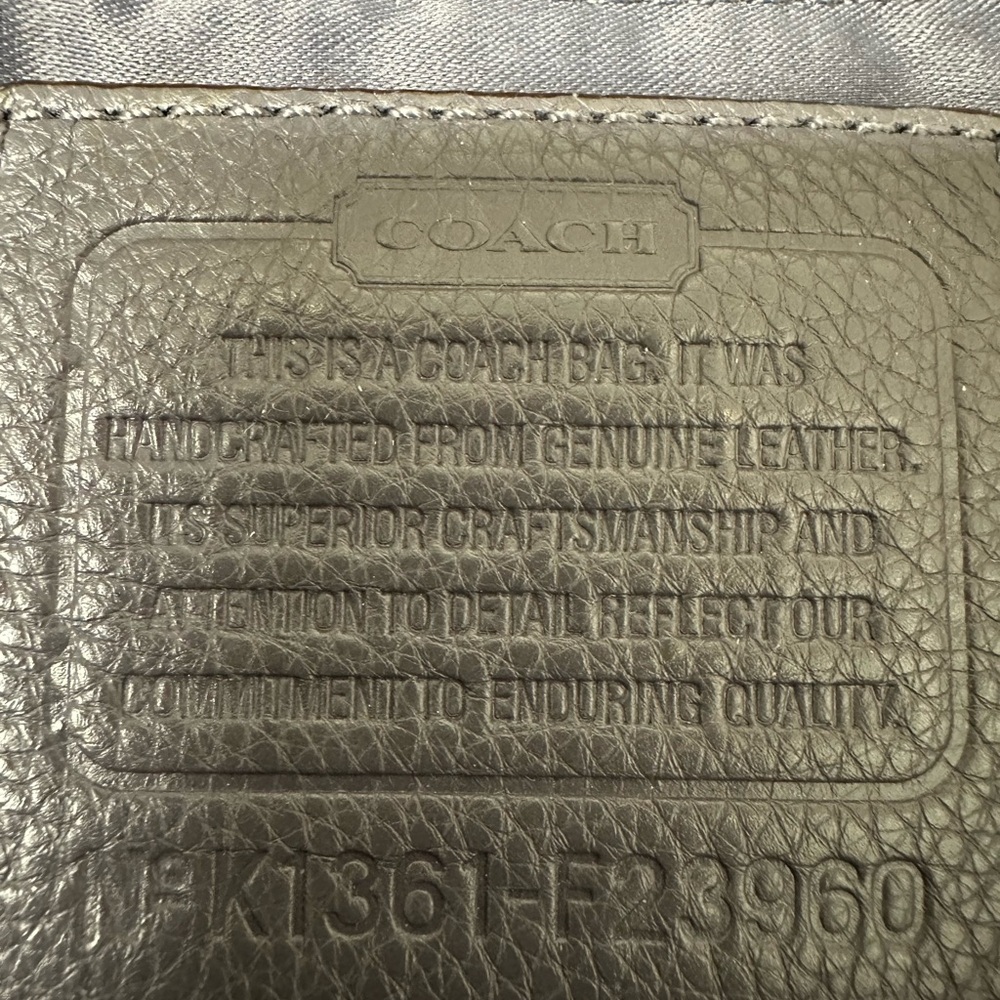 Coach Avery Leather Hobo Bag Gray - Picture 9 of 13
